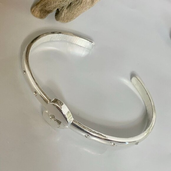 Avon You Hold the Key Silver Tone Cuff Bracelet - Picture 6 of 6
